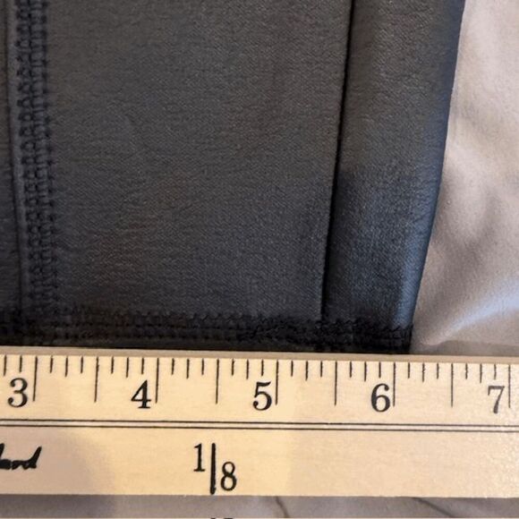 ZARA Faux Leather Elastic High Waist Tapered Pants Joggers Black Size Small - Picture 10 of 10